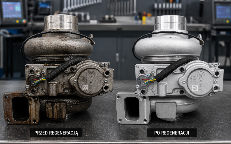 HOLSET HE500VG przed i po regeneracji